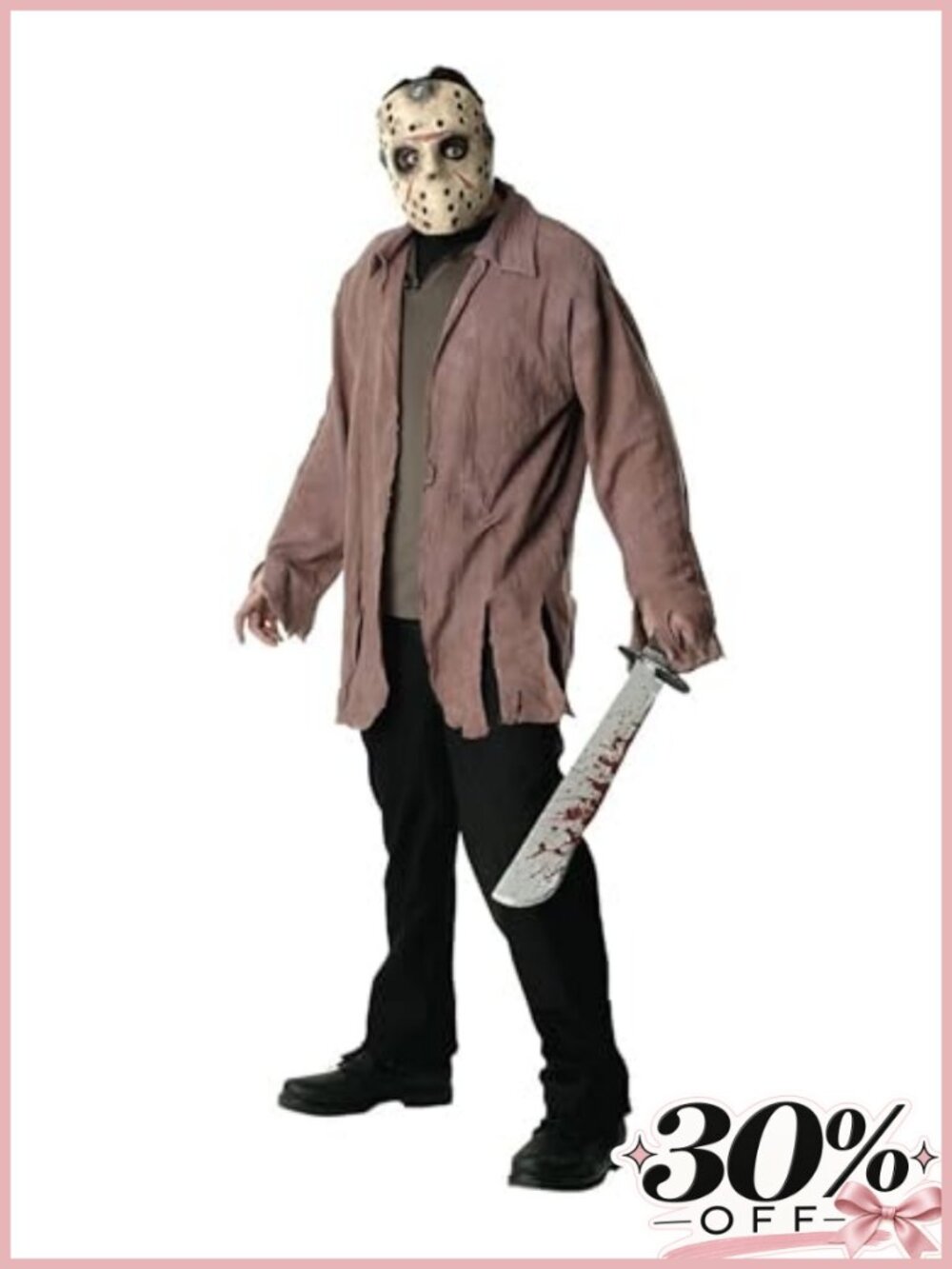 Friday the 13th Jason Voorhees Adult Costume Mask Jacket XL